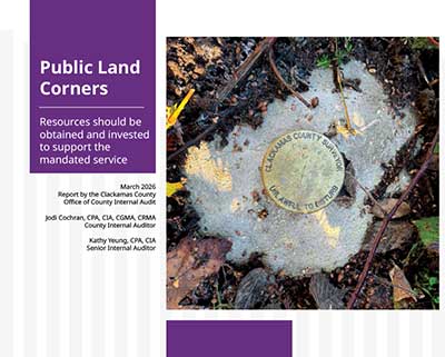 Cover of the Public Land Corners report