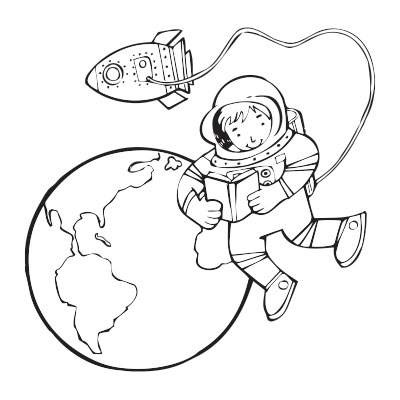 Boy in space