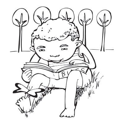 Boy reading