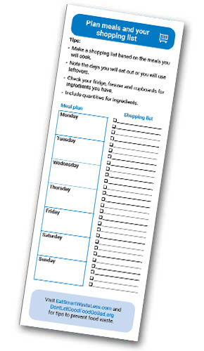 Example of a shopping list