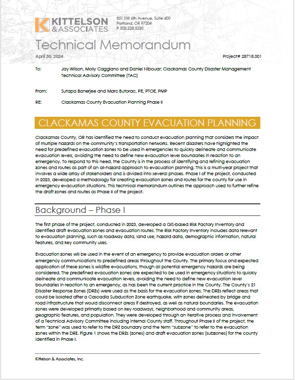 Memo cover page