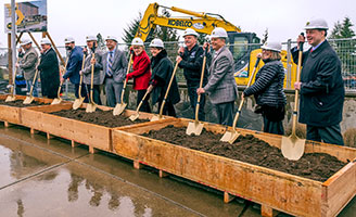 Local dignitaries breaking ground for new courthouse