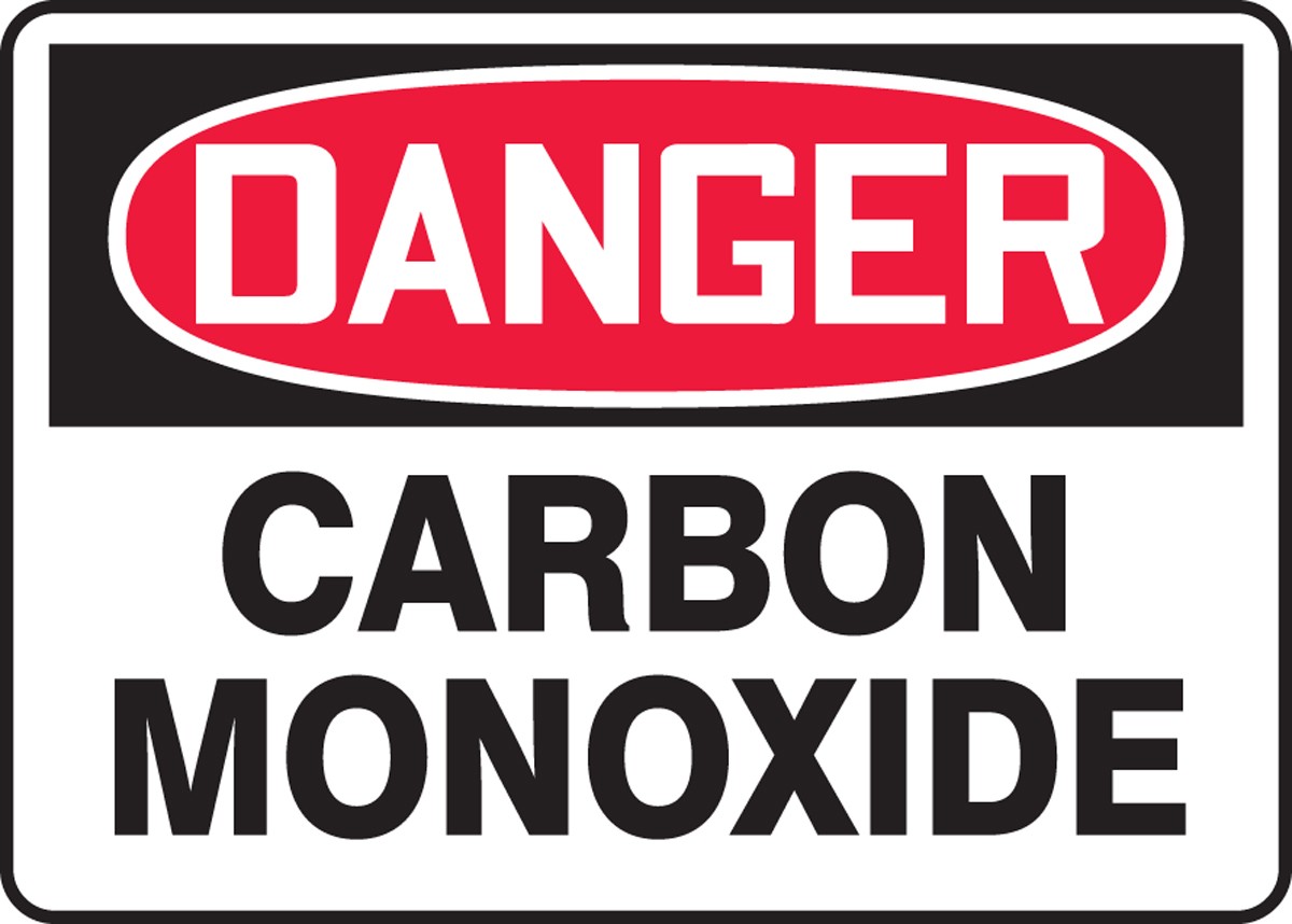 Carbon monoxide warning sign