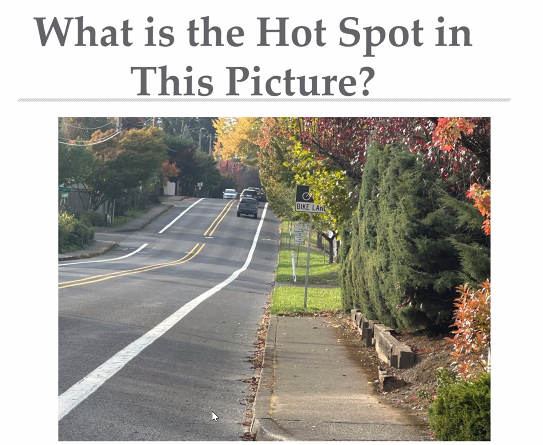 Presentation slide about hot spots