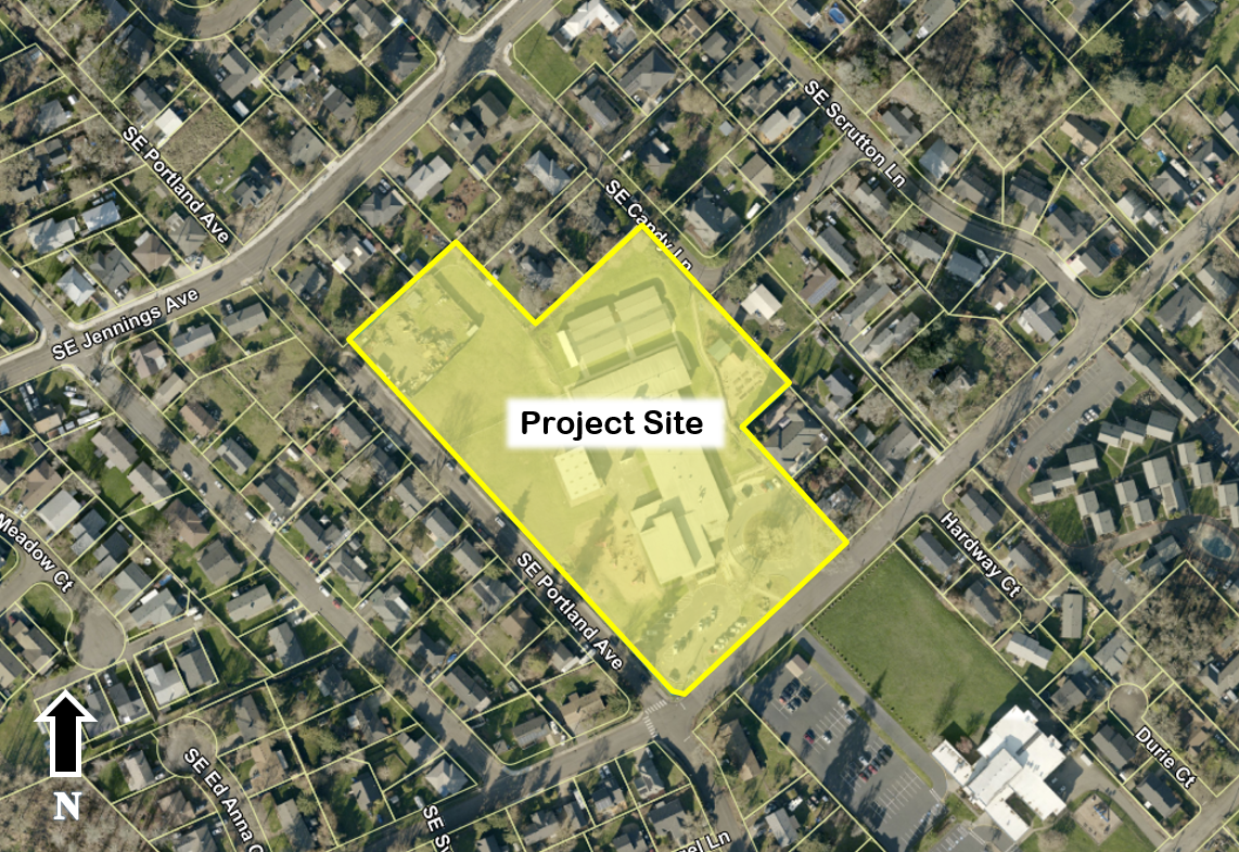 Aerial view of project site