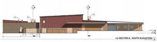 Schematic of LU Sector A - South Elevation
