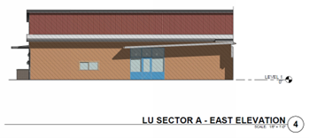 Schematic of LU Sector A - East Elevation