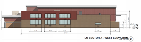 Schematic of LU Sector A - West Elevation