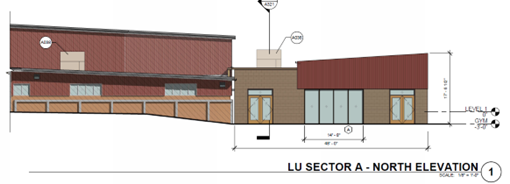 Schematic of LU Sector A - North Elevation