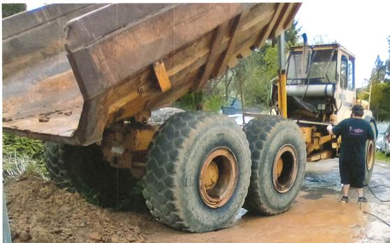 Back of dump truck