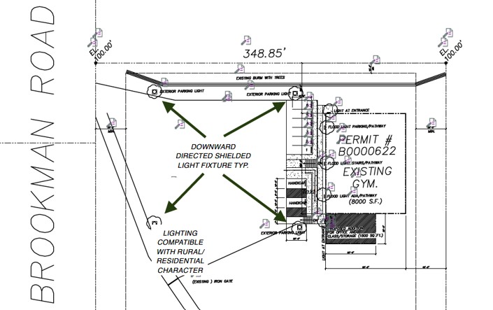 Lighting plan with notes