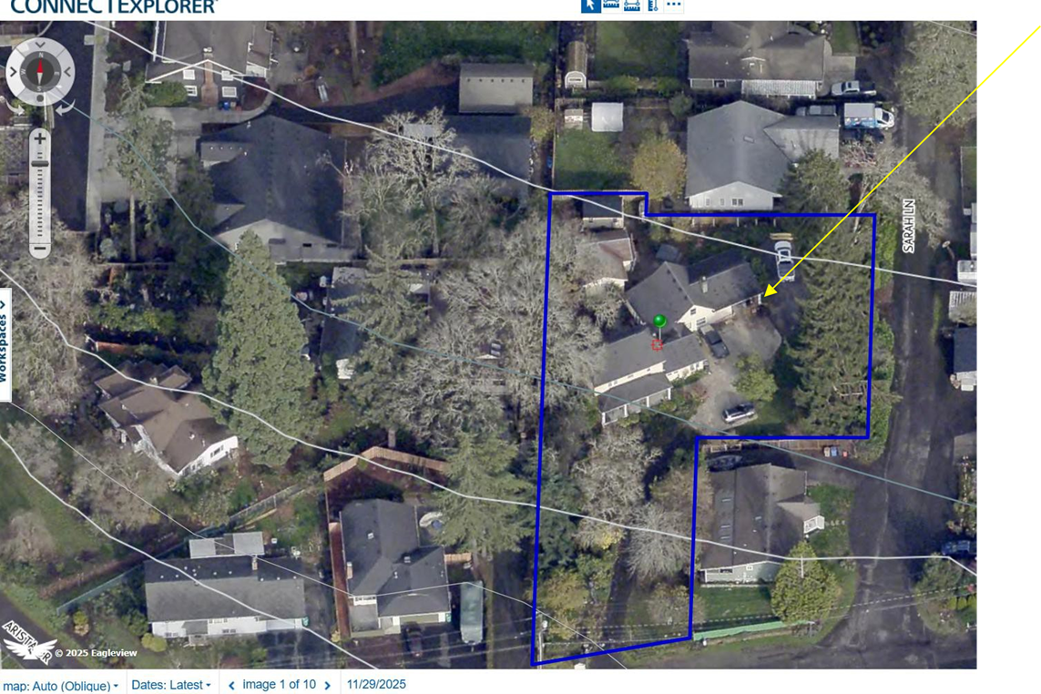 Aerial view of site