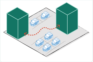 Illustration showing space between sites
