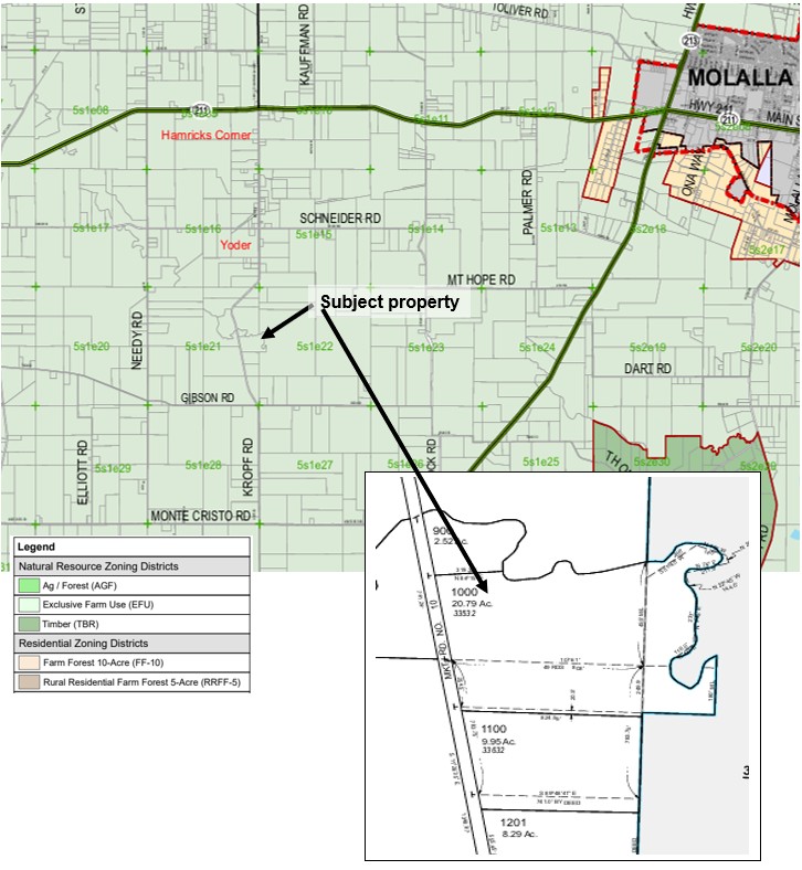 Map of subject property