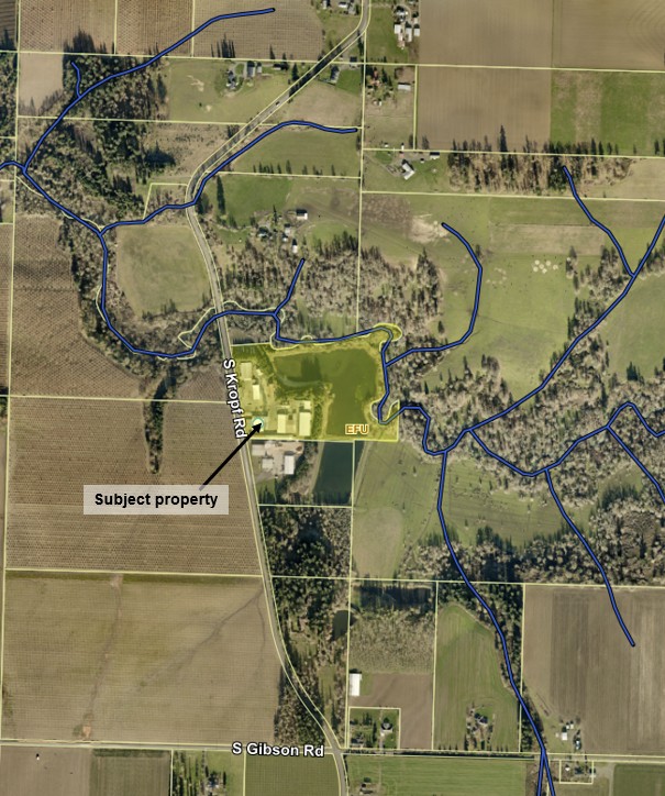 Aerial photo of subject property