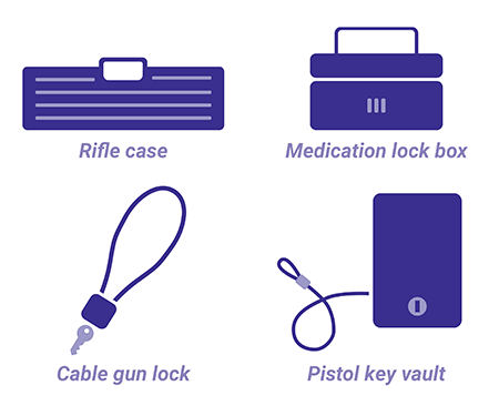 Home storage options for firearms and medication