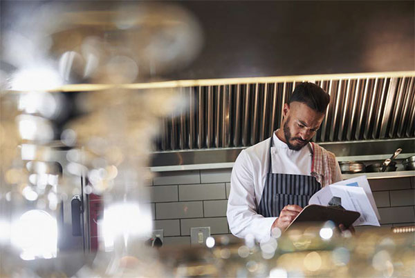 Chef with a clipboard