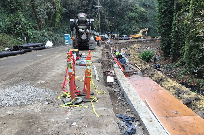South End Road landslide repairs