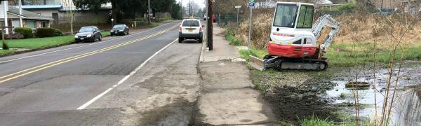 View of work on Jennings Avenue: OR 99E to Oatfield Road