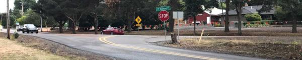 Intersection along Stafford Road