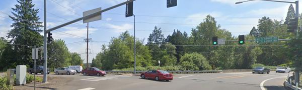 Photo of current Knights Bridge Road/Arndt Road intersection