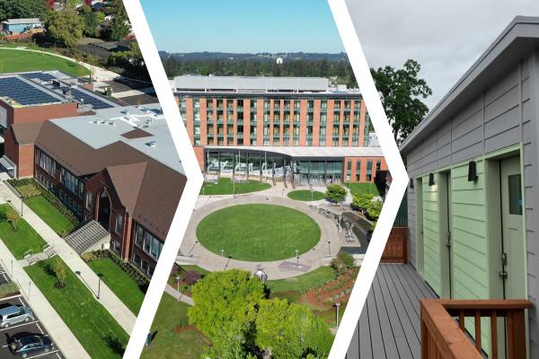 montage of Clackamas County buildings