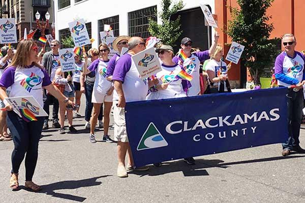 Commissioners and employees turn out to support our LGBTQ community