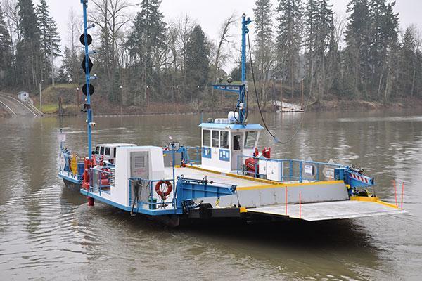 Canby Ferry on the water