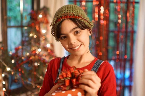 Child holding a present