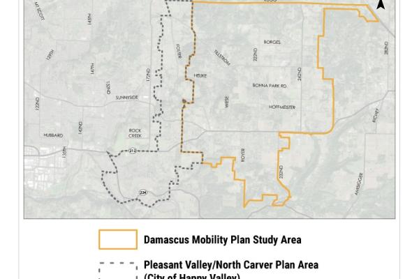 Damascus mobility study area