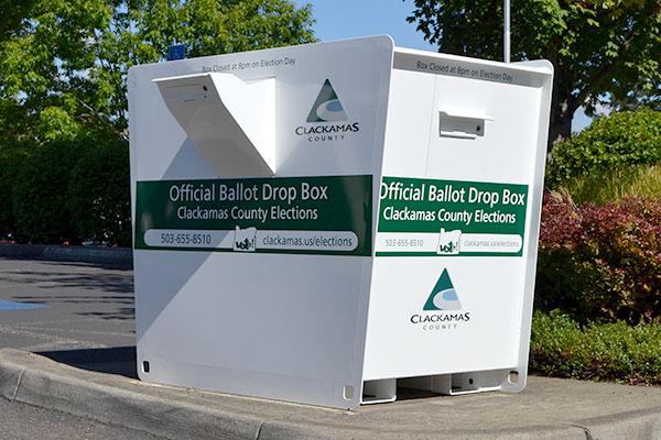 Clackamas County ballot drop off box