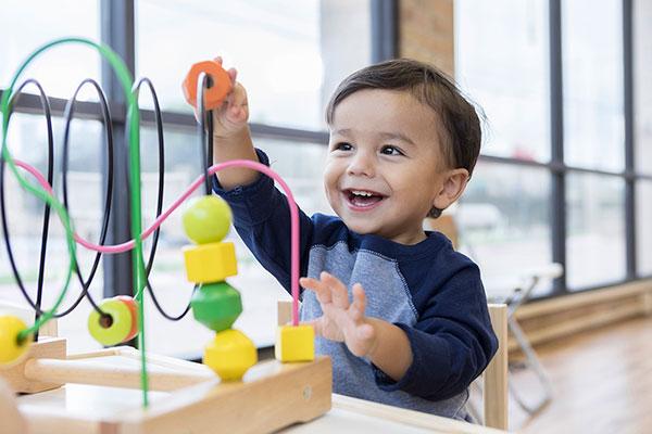 boy playing with toy