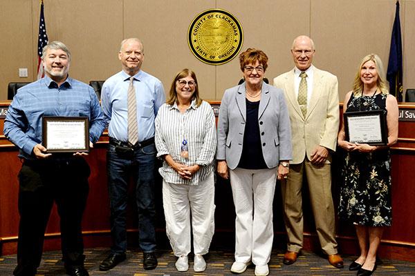 commissioner presenting award