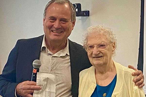 Chair Roberts and Margie at the 2025 Volunteer Appreciation event