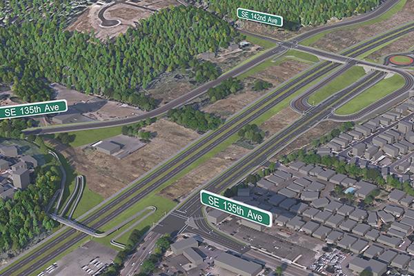 Artist's rendering of of the Sunrise Gateway Corridor