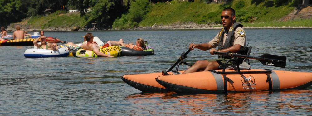 Patrolling a local river