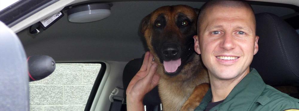 Deputy and K9 on patrol