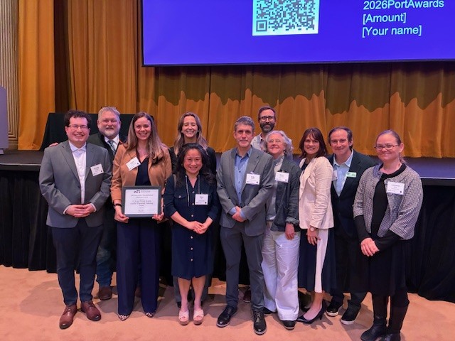 County staff receiving their award