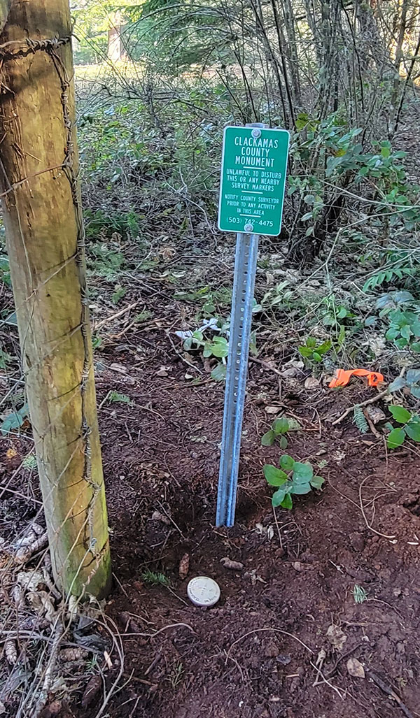 Land corner sign