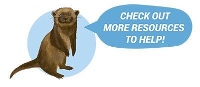 Otter character with words check out more resources to help!