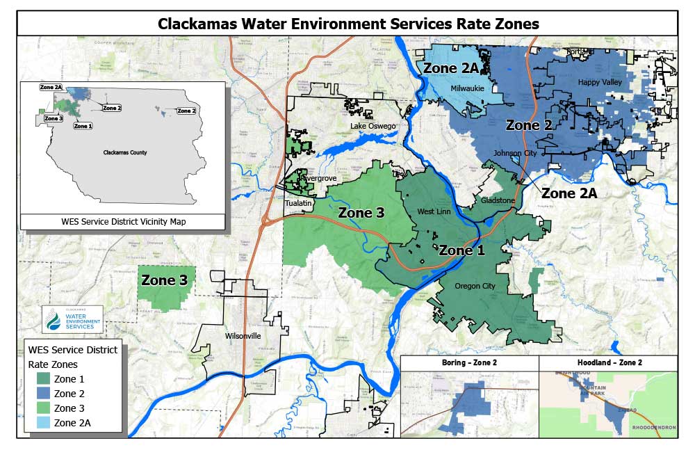 WES service area map