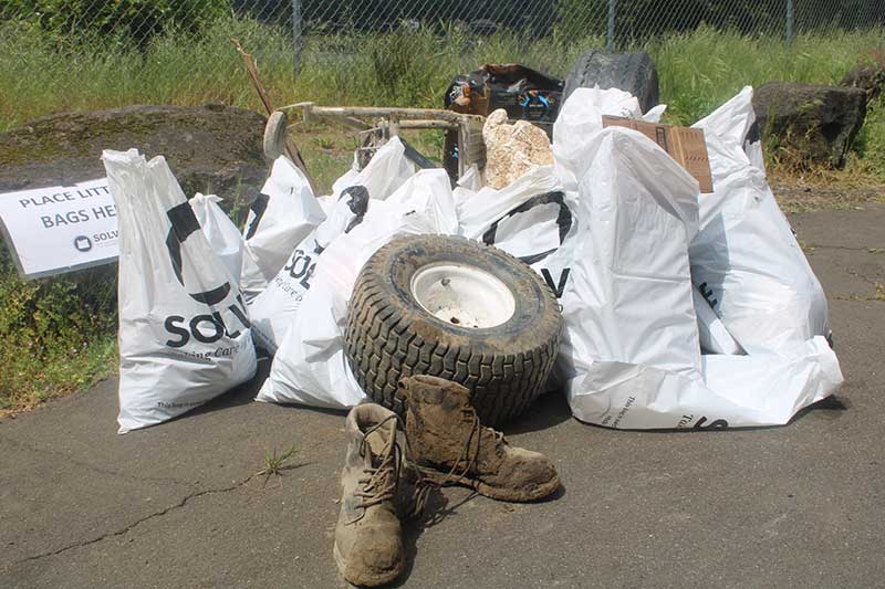 trash removed at the event